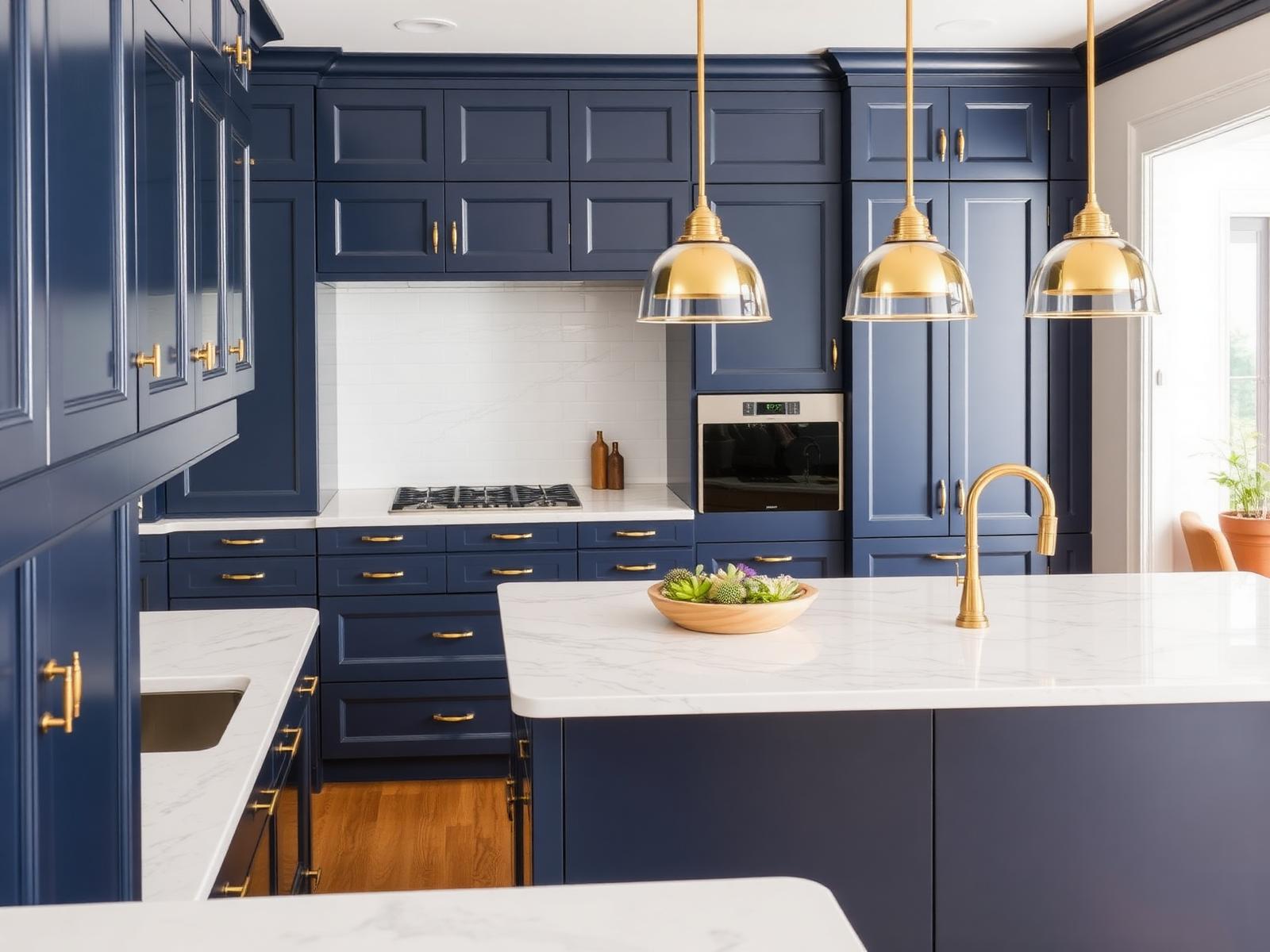 Navy custom kitchen remodel